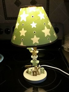 VINTAGE CHILDREN'S ROOM TABLE LAMP "TWINKLE" VERY GOOD CONDITION