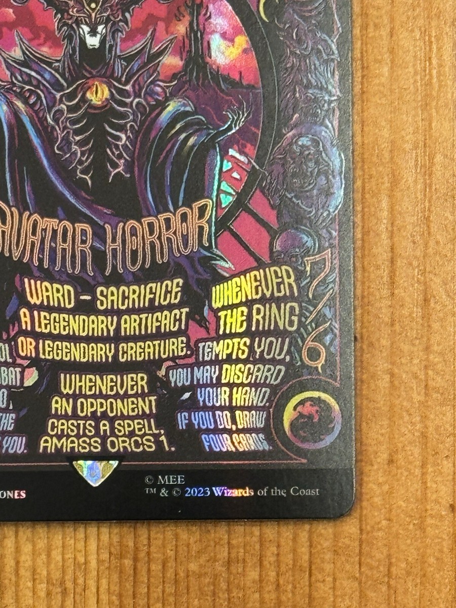 Sauron the Dark Lord, Serialized 007, NM Foil Poster MTG LotR Lord