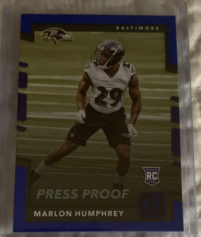 2017 Donruss Marlon Humphrey Rookie RC Blue Press Proof #378