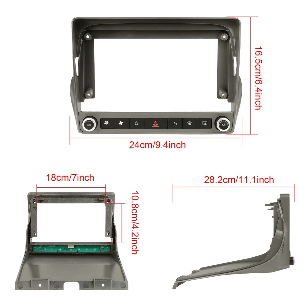 9" Car Radio Housing Frame Kit Come With Cable For Chevrolet Camaro