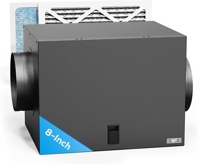 AITECAC 8'' Fresh Air Intake and Improved Airflow Filter box, Duct Filter Box