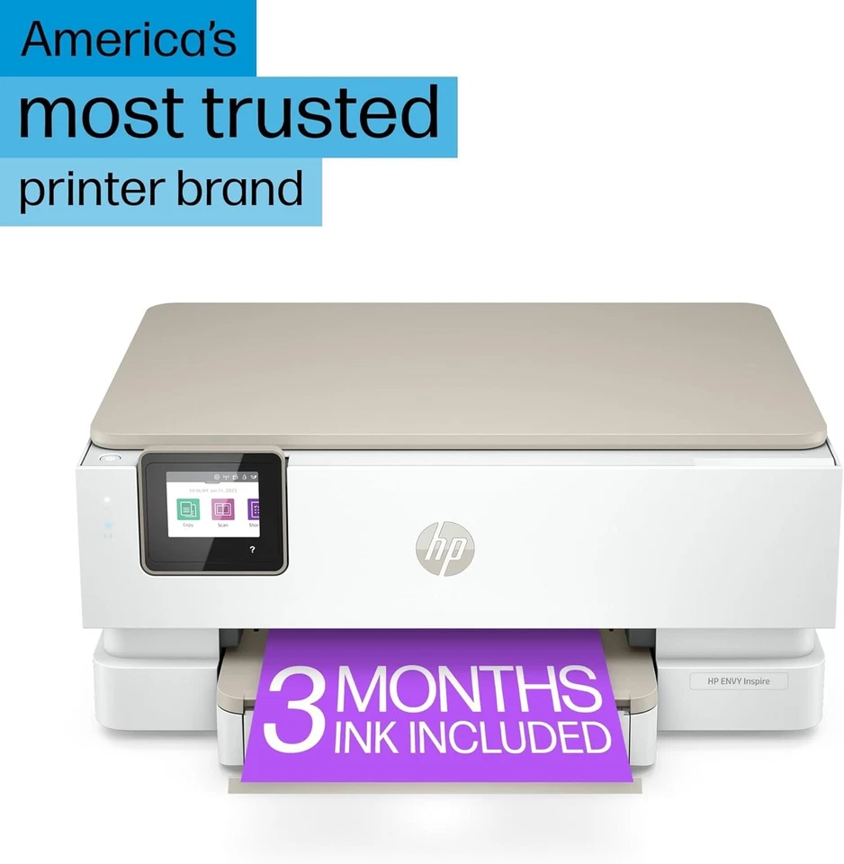 HP ENVY Inspire 7255e Wireless Color Thermal Inkjet Printer, Print, scan, copy - Image 3 of 4