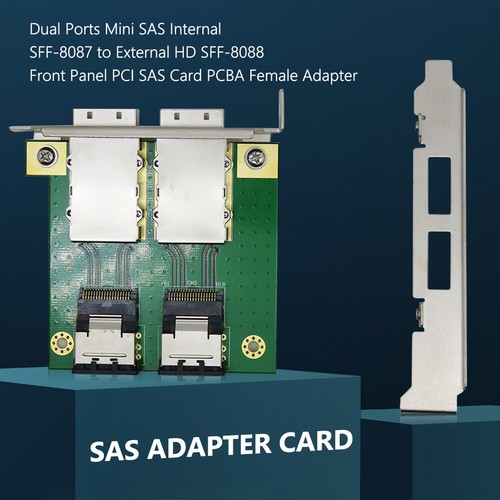 T0 Mini SAS Internal SFF8087 SAS 36P to 2 Port External HD SFF8088 Card Adapt eBay