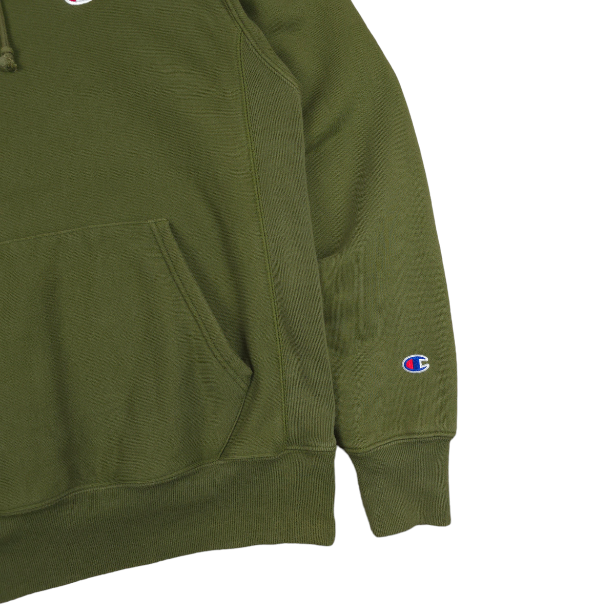 Champion Reverse Weave Hoodie Olive Green Mens Medium | eBay