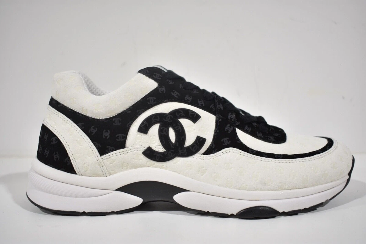 Chanel Low Top Trainer Suede White Black (Women's)