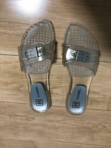 chanel transparent mules