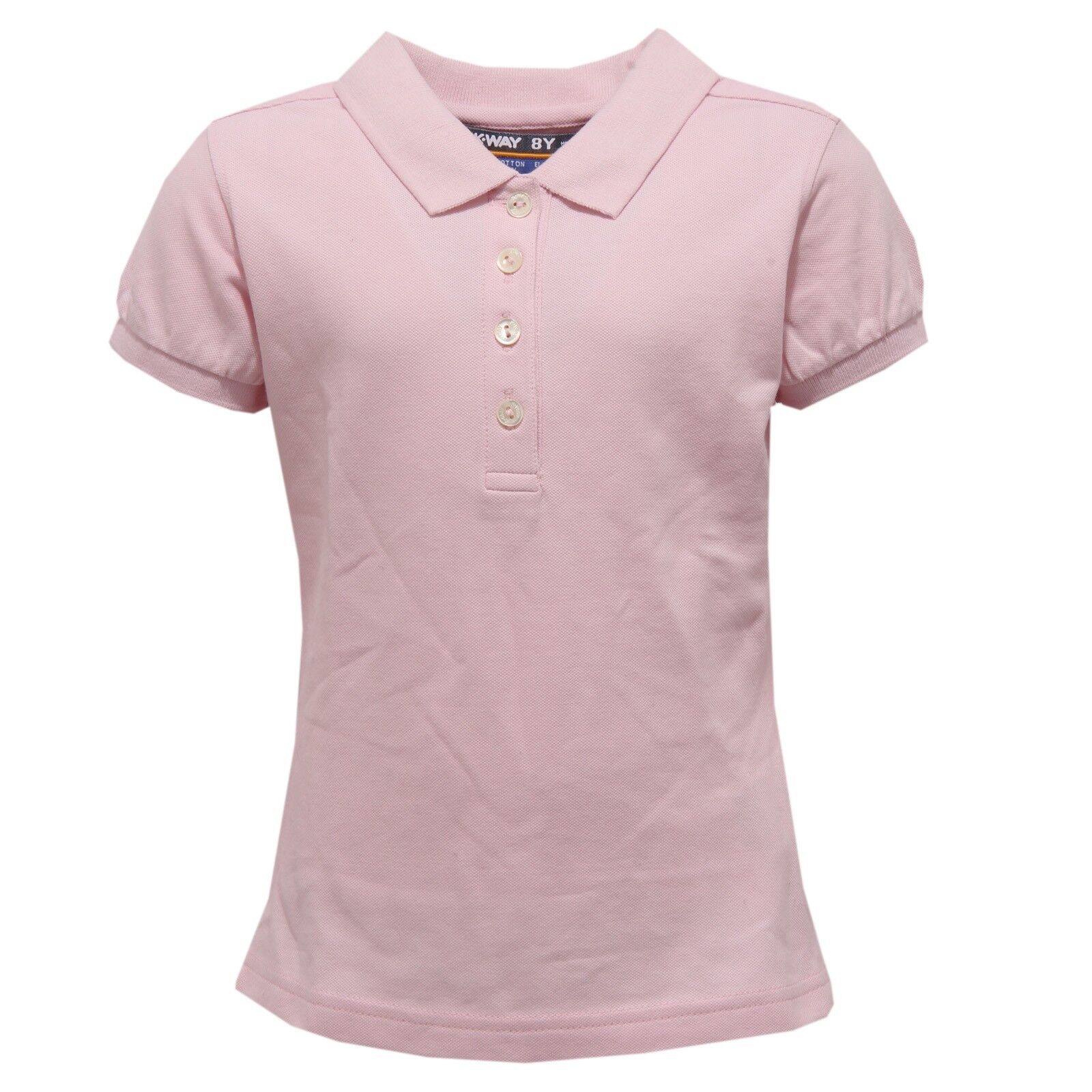 8507W polo bimba K-WAY SLIM FIT maglia girl polo t-shirt pink Nowe tanie