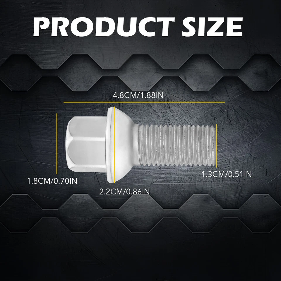 5-20Pcs Wheel Lug Bolts Nuts 0009904907 For Mercedes Benz SL550 CLS550 C250 C350 - Imagem 2 de 4