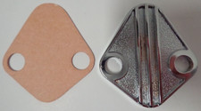 Bb Mopar 383 440 Chrome Finned Fuel Pump Block Off Plate With Gasket Big Block