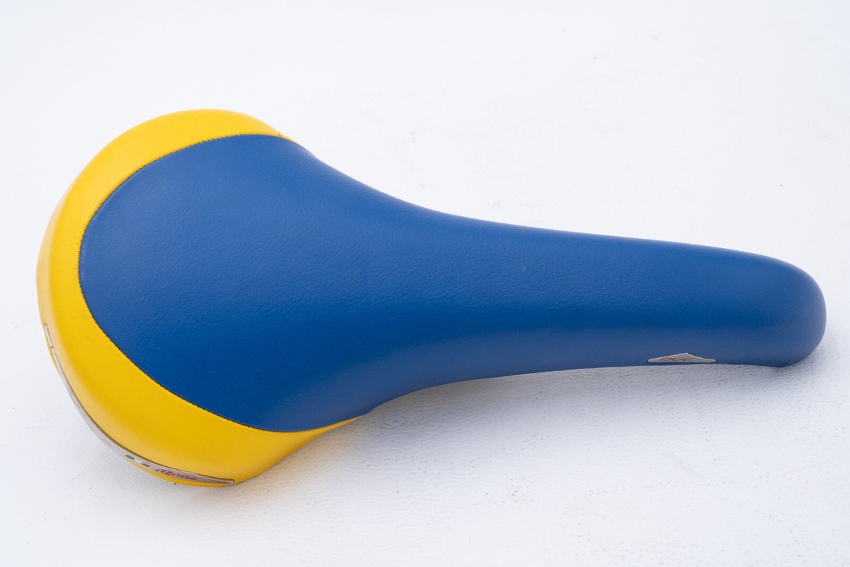 bluelag購入 selle SAN MARCO ''ROLLS'' NOS SAN MARCO ROLLS DUE BLUE YELLOW 1998 VINTAGE SADDLE SEAT