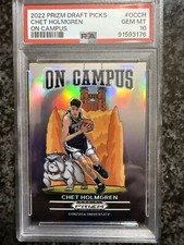 CHET HOLMGREN PSA 10 2022 PANINI PRIZM DRAFT PICKS DP ON CAMPUS SP  GEM MINT