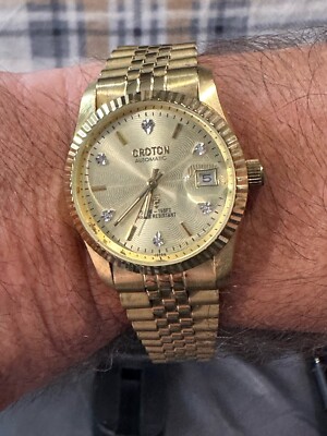 Croton Automatic Casual/Dress Men's Gold Tone Watch 5ATM 165