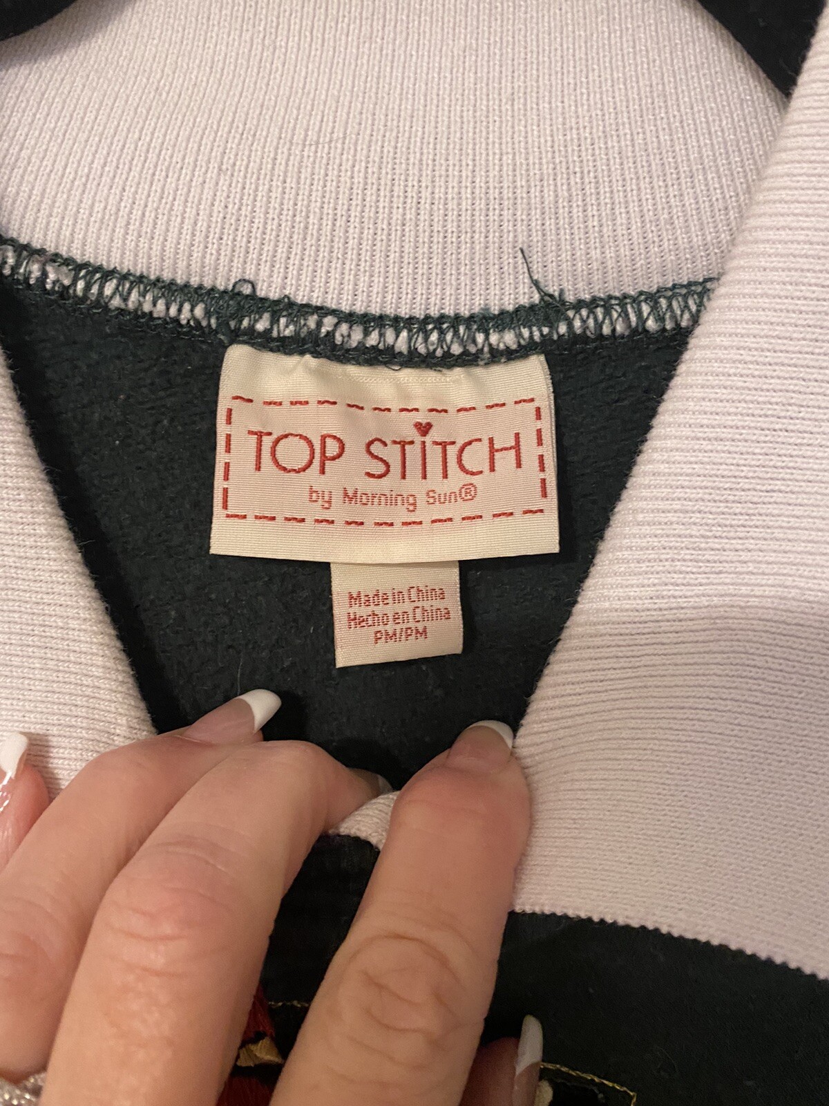 Vintage Top Stitch by Morning Sun Collared Sweatshirt Green Red Bird  P-Medium | eBay