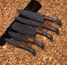 CUSTOM HANDMADE FORGED CARBON STEEL CHEF KNIFE KITCHEN KNIVES CHEF SET X159