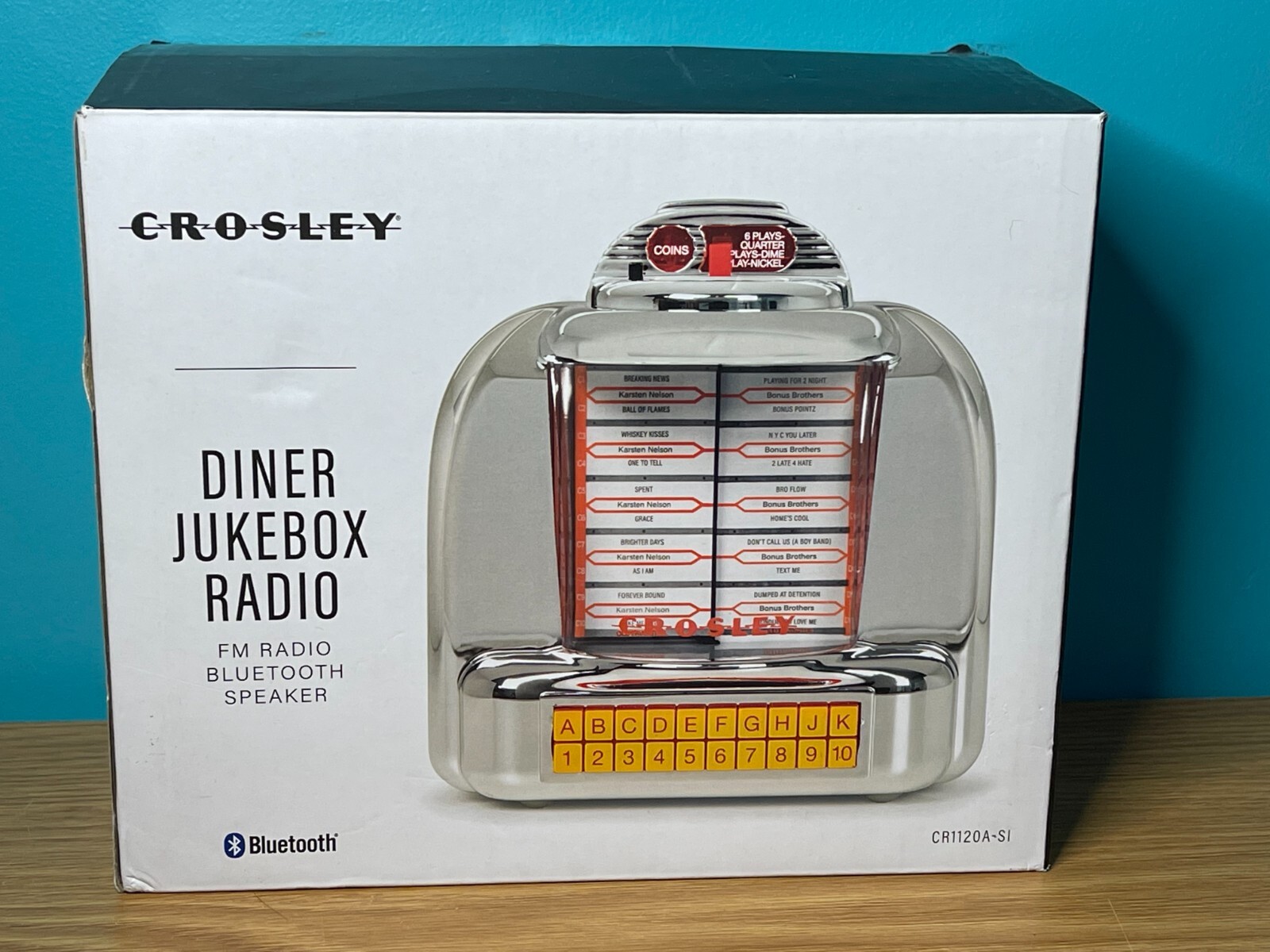 Crosley CR1120ASI 6" Diner Nostalgia Jukebox Tabletop Bluetooth FM