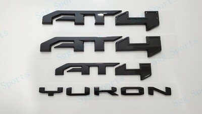 4PCS Set GMC 2021-2025 Yukon Yukon XL Door & Rear Gloss Black AT4 - Foto 4