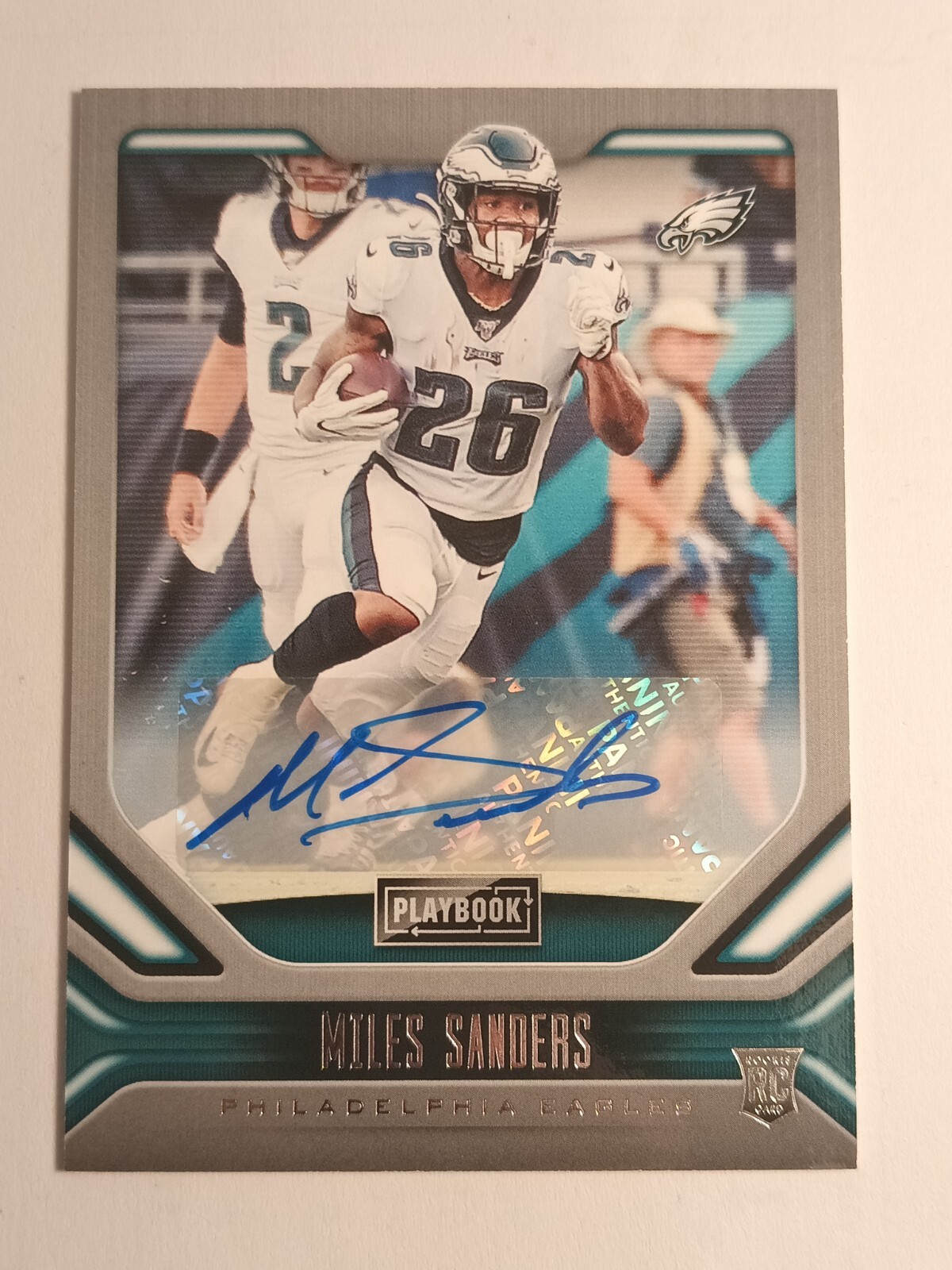 2019 Panini Playbook - Miles Sanders Rookies Signatures #125 Auto Rc Panthers