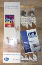 Box of 2 DIY Picture Frames for 5D Diamond Art Painting 10" x 14" Natural Wood