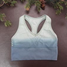 Victoria's Secret Sports Bra M Blue Wireless Unlined Pullover