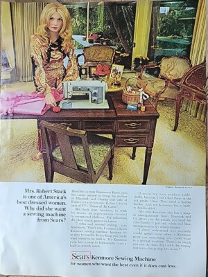 1969 Sears Kenmore Sewing Machine For Best Dressed Women Vintage Ad | eBay