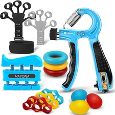 13 PCS Grip Strength Trainer Kit, Hand Gripper Strengthener, Forearm Strengthene
