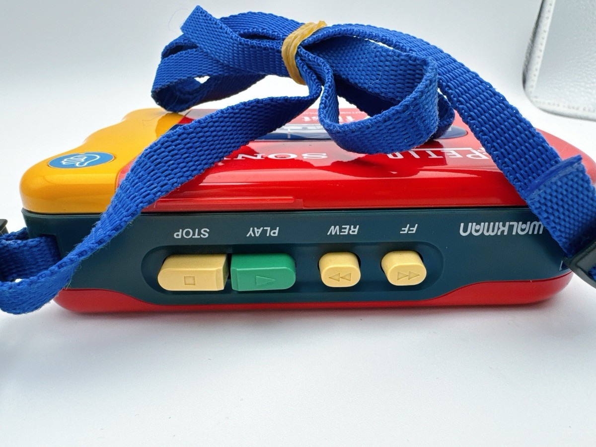 My First Sony Walkman WM-3500 Red Blue Yellow NM Belt Replaced