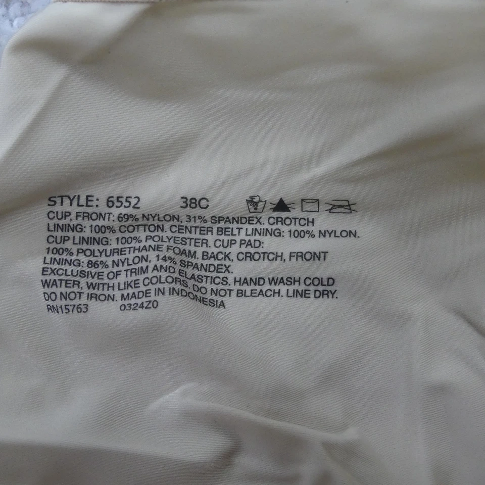 Modelador corporal Bali para mujer 38C beige encaje con aros 6552 Foto 3 de 4