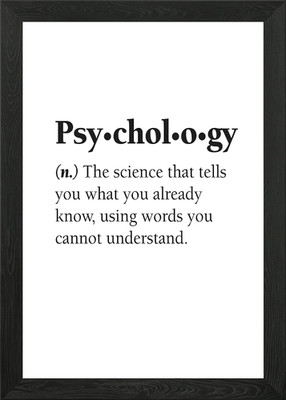 Psychology Definition Framed Wall Art Poster Canvas Print Picture