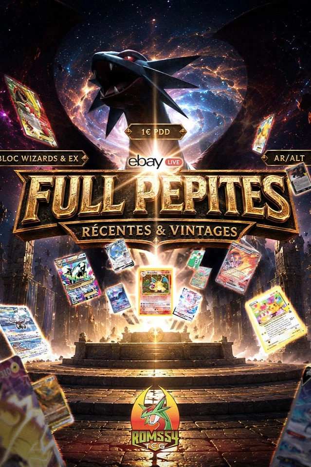 ROMS54 EN LIVE SUR EBAY ! FULL 1€ PDD CARTES ULTRA-RARE & PSA/PCA BANGER 🔥