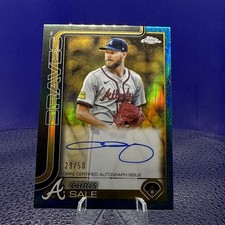 2025 Topps Gilded Collection Chris Salem Blue Gold Refractor Auto  /50