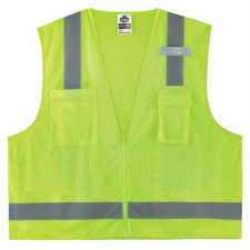 Ergodyne 24027 Ergodyne 8249Z 2XL/3XL Lime Type R Class 2 Surveyors Vest