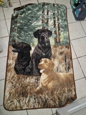 Labrador Retrievers Black, Golden 3 Dogs Large 70" x 40" Throw Blanket Throw