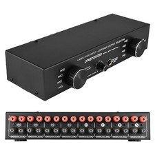 4 Input 4 Output Speaker Switch Selector for Amplifier, 300Wx4 Channel Stereo...