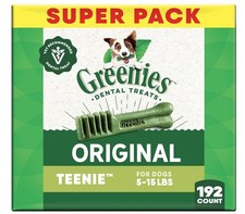 GREENIES Original TEENIE Dental Dog Treats 192 Count Free Shipping