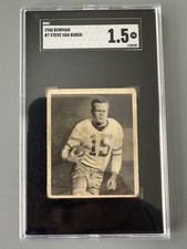 1948 Bowman Football #7 Steven Van Buren Eagles RC Rookie HOF SGC 1.5