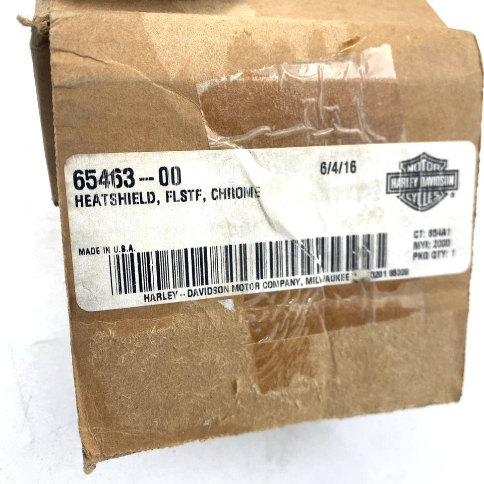 oem Harley 65463-00 Chrome Slip On Exhaust Heat Shield 00-17 Softail Fatboy - Image 2 of 4