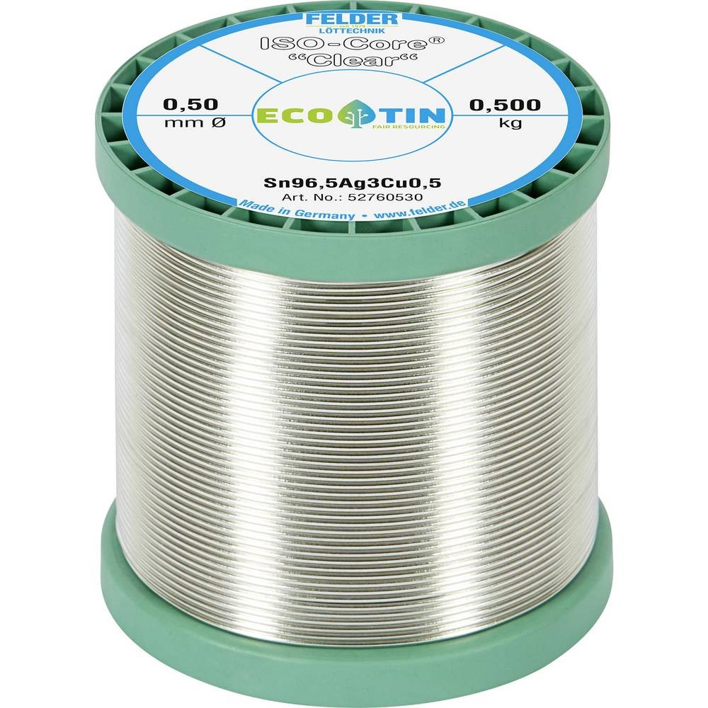 Bobine Felder ISO-Core Clear SAC305 étain à souder Sn96,5Ag3Cu0,5