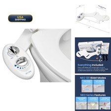 LUXE Bidet NEO 120 Bidet Attachment for Toilet Seat - White