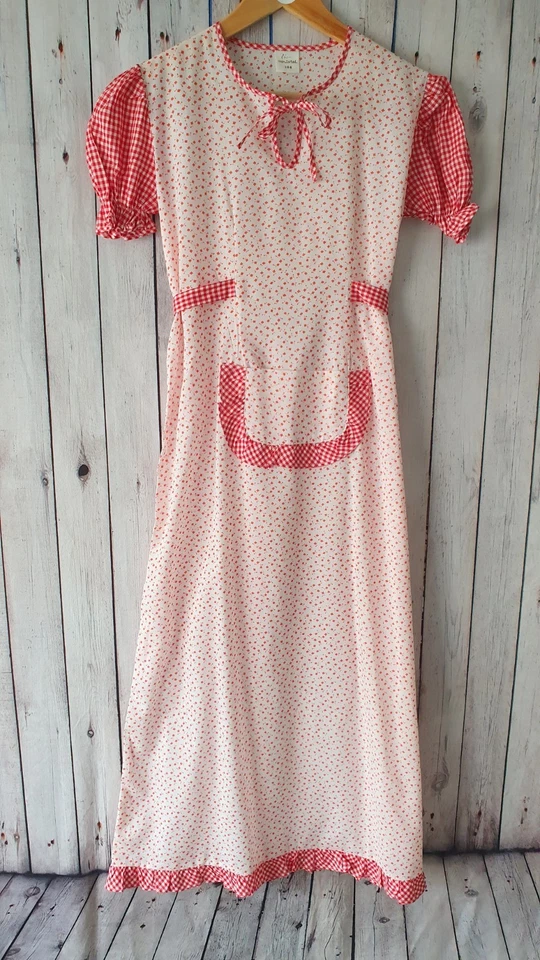 Cristel Vintage 1970s Night Dress Red White -13-14 Yrs- Deadstock Unworn  GB01 - Image 2 of 4