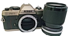 Nikon FM10 SLR Film Camera w Zoom-Nikkor 35-105mm f/3.5-4.5 Lens / Working