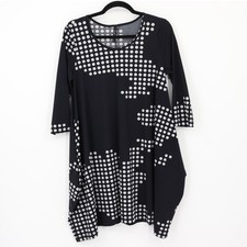 Porto Polka Dot Dress Women 0/US 4 Black Contemporary Classic Unique SF Designer
