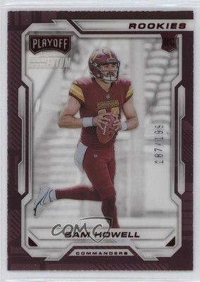 2022 Panini Chronicles Playoff Momentum Rookies Red 187/199 Sam Howell RC 4w8