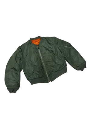VTG 1970s USAF ALPHA INDUSTRIES MENS M GREEN VIETNAM MA-1 FLYER