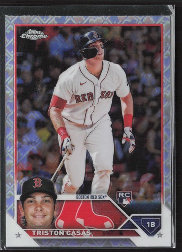 2023 Topps Chrome Logofractor #174b Triston Casas Rookie RC - Picture 1 of 2