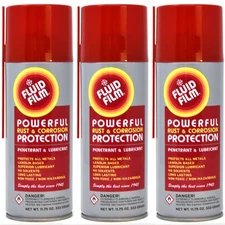 Fluid Film (3 Aerosol Cans) Rust & Corrosion Protection; Metal Surface Penetr...