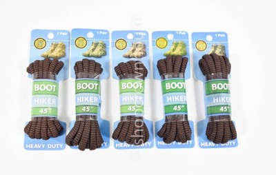 5 Pairs Shoe Gear Boot Hiker BROWN/BLACK 45'' Shoe Laces Heavy Duty #310-15