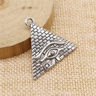 4 or 10PCS, Antique Silver Eye of Ra with Pyramid Charm Pendant XCS196