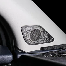 For Kia Sportage V NQ5 Silver Stainless Steel A-Pillar Speaker Cover Trims