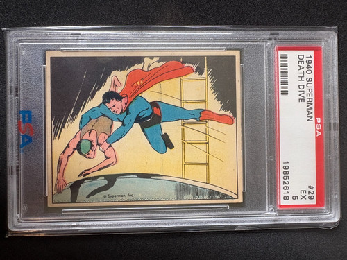 1940 Gum Inc Superman #29 Death Dive