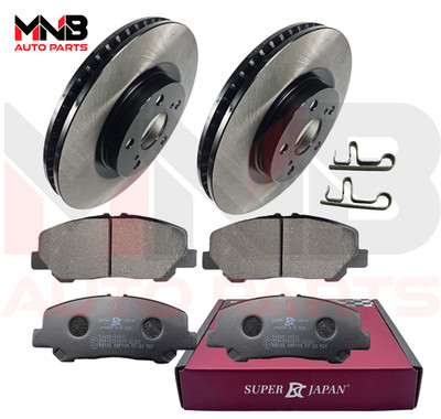 FRONT BRAKE DISCS & PADS  FITS TOYOTA ESTIMA 2.4L 06-19, ALPHARD VELLFIRE 08-25